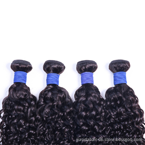 Wholesale Hot Selling Water Wave Curly Weave Raw Brazilian Bundles Cuticle Aligned Virgin Human Hair Extension
